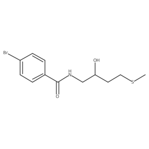 4-bromo-N-[2-hydroxy-4-(methylsulfanyl)butyl]benzamide结构式
