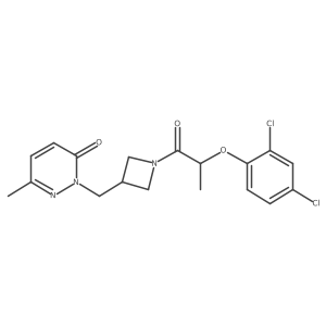 2-({1-[2-(2,4-Dichlorophenoxy)propanoyl]azetidin-3-yl}methyl)-6-methyl-2,3-dihydropyridazin-3-one结构式