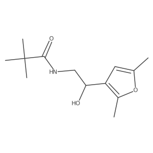 N-[2-(2,5-dimethylfuran-3-yl)-2-hydroxyethyl]-2,2-dimethylpropanamide结构式