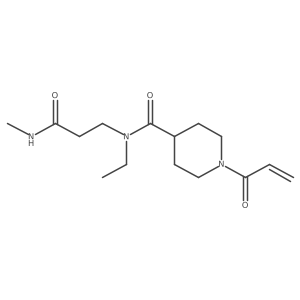 N-Ethyl-N-[3-(methylamino)-3-oxopropyl]-1-prop-2-enoylpiperidine-4-carboxamide结构式