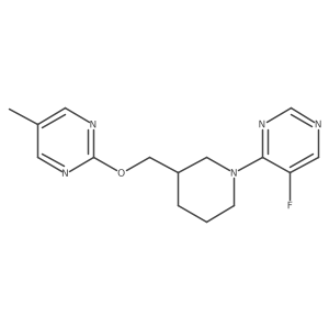 5-Fluoro-4-(3-{[(5-methylpyrimidin-2-yl)oxy]methyl}piperidin-1-yl)pyrimidine结构式