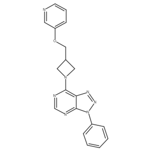 3-[(1-{3-phenyl-3H-[1,2,3]triazolo[4,5-d]pyrimidin-7-yl}azetidin-3-yl)methoxy]pyridine Structure