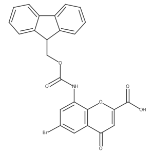 6-bromo-8-({[(9H-fluoren-9-yl)methoxy]carbonyl}amino)-4-oxo-4H-chromene-2-carboxylic acid Structure