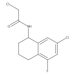 2-Chloro-N-(7-chloro-5-fluoro-1,2,3,4-tetrahydronaphthalen-1-yl)acetamide结构式