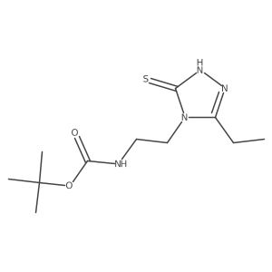 tert-butyl N-[2-(3-ethyl-5-sulfanyl-4H-1,2,4-triazol-4-yl)ethyl]carbamate Structure