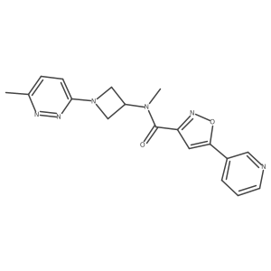N-methyl-N-[1-(6-methylpyridazin-3-yl)azetidin-3-yl]-5-(pyridin-3-yl)-1,2-oxazole-3-carboxamide结构式