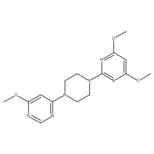 4,6-Dimethoxy-2-[4-(6-methoxypyrimidin-4-yl)piperazin-1-yl]pyrimidine Structure