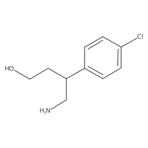 4-Amino-3-(4-chlorophenyl)butan-1-ol结构式