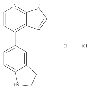 4-(2,3-Dihydro-1H-indol-5-yl)-1H-pyrrolo[2,3-b]pyridine;dihydrochloride结构式