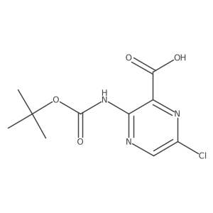 3-{[(Tert-butoxy)carbonyl]amino}-6-chloropyrazine-2-carboxylic acid结构式