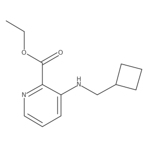 Ethyl 3-[(cyclobutylmethyl)amino]pyridine-2-carboxylate结构式