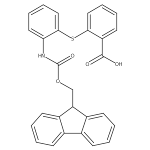 2-{[2-({[(9H-fluoren-9-yl)methoxy]carbonyl}amino)phenyl]sulfanyl}benzoic acid Structure