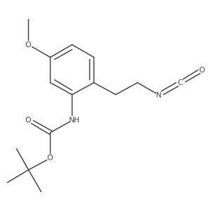 tert-butyl N-[2-(2-isocyanatoethyl)-5-methoxyphenyl]carbamate结构式