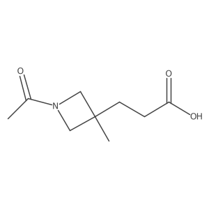 3-(1-Acetyl-3-methylazetidin-3-yl)propanoic acid Structure