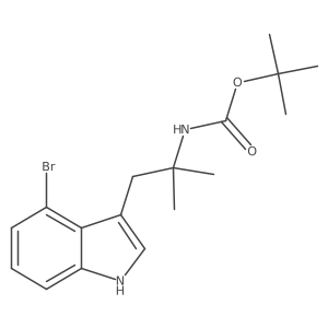 tert-butyl N-[1-(4-bromo-1H-indol-3-yl)-2-methylpropan-2-yl]carbamate Structure