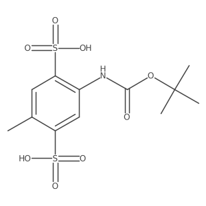 2-{[(Tert-butoxy)carbonyl]amino}-5-methylbenzene-1,4-disulfonic acid结构式