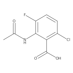 6-Chloro-2-acetamido-3-fluorobenzoic acid Structure