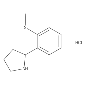 (R)-2-(2-(Methylthio)phenyl)pyrrolidine hydrochloride结构式