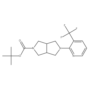 Tert-butyl 5-[3-(trifluoromethyl)pyridin-2-yl]-octahydropyrrolo[3,4-c]pyrrole-2-carboxylate结构式