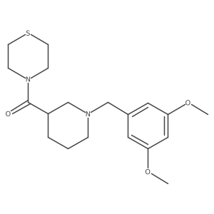 4-{1-[(3,5-Dimethoxyphenyl)methyl]piperidine-3-carbonyl}thiomorpholine Structure
