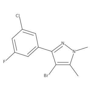 4-bromo-3-(3-chloro-5-fluorophenyl)-1,5-dimethyl-1H-pyrazole结构式
