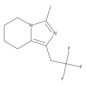 3-Methyl-1-(2,2,2-trifluoroethyl)-5,6,7,8-tetrahydroimidazo[1,5-a]pyridine结构式