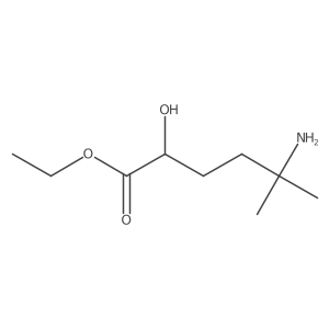 Ethyl 5-amino-2-hydroxy-5-methylhexanoate结构式