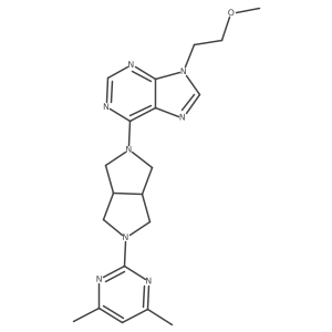 6-[5-(4,6-dimethylpyrimidin-2-yl)-octahydropyrrolo[3,4-c]pyrrol-2-yl]-9-(2-methoxyethyl)-9H-purine Structure