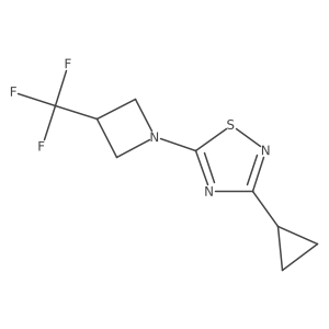 3-Cyclopropyl-5-[3-(trifluoromethyl)azetidin-1-yl]-1,2,4-thiadiazole Structure