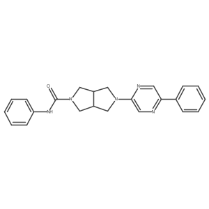 N-phenyl-5-(5-phenylpyrazin-2-yl)-octahydropyrrolo[3,4-c]pyrrole-2-carboxamide结构式