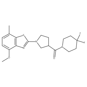 2-[3-(4,4-Difluoropiperidine-1-carbonyl)pyrrolidin-1-yl]-4-methoxy-7-methyl-1,3-benzothiazole Structure