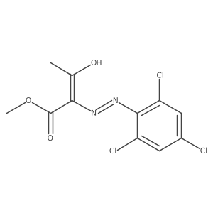 Methyl 3-oxo-2-[2-(2,4,6-trichlorophenyl)hydrazin-1-ylidene]butanoate结构式