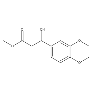 Methyl (S)-3-(3,4-dimethoxyphenyl)-3-hydroxypropanoate结构式