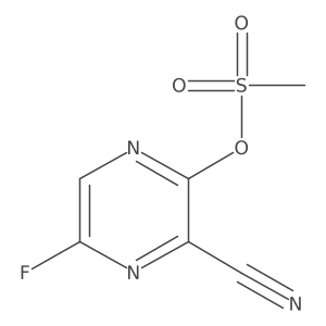 6-Fluoro-3-[(methylsulfonyl)oxy]-2-pyrazinecarbonitrile结构式