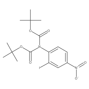 Bis(1,1-dimethylethyl)-(2-iodo-4-nitrophenyl) imidodicarbonate结构式