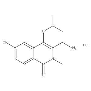 3-(Aminomethyl)-6-chloro-4-isopropoxy-2-methylisoquinolin-1(2H)-one hydrochloride结构式