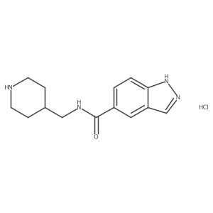 n-(Piperidin-4-ylmethyl)-1h-indazole-5-carboxamide hydrochloride结构式