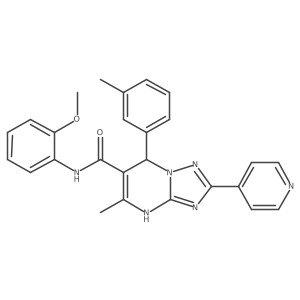 N-(2-methoxyphenyl)-5-methyl-2-(pyridin-4-yl)-7-(m-tolyl)-4,7-dihydro-[1,2,4]triazolo[1,5-a]pyrimidine-6-carboxamide Structure