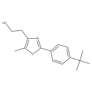 2-[2-(4-Tert-butyl-phenyl)-5-methyl-thiazol-4-yl]-ethanol结构式