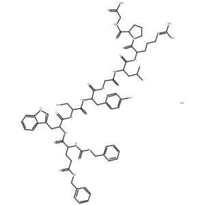 Z-(Gln(NH-Bzl)1-des-His2)-LHRH hydrochloride hydrate (2:3:6)结构式