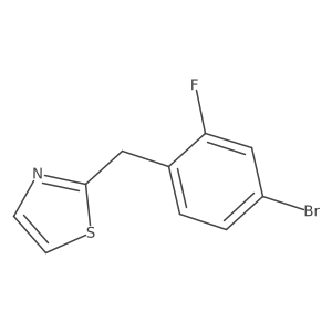 2-[(4-Bromo-2-fluorophenyl)methyl]thiazole Structure