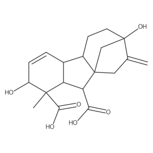(1alpha,2beta,10beta)-2,7-Dihydroxy-1-methyl-8-methylenegibb-3-ene-1,10-dicarboxylic acid结构式