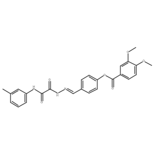 4-((2-(2-Oxo-2-(m-tolylamino)acetyl)hydrazono)methyl)phenyl 3,4-dimethoxybenzoate Structure