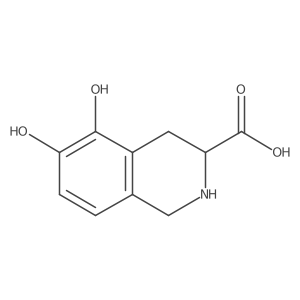 1,2,3,4-Tetrahydro-5,6-dihydroxy-3-isoquinolinecarboxylic acid结构式