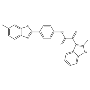 N-[4-(6-methyl-1,3-benzothiazol-2-yl)phenyl]-2-(2-methyl-1H-indol-3-yl)-2-oxoacetamide Structure