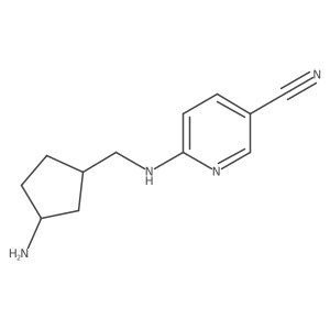 6-[[[(1R,3R)-3-Aminocyclopentyl]methyl]amino]-3-pyridinecarbonitrile结构式