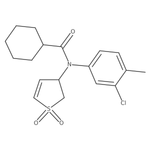 N-(3-chloro-4-methylphenyl)-N-(1,1-dioxido-2,3-dihydrothiophen-3-yl)cyclohexanecarboxamide Structure