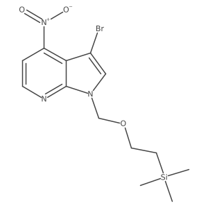 3-Bromo-4-nitro-1-[[2-(trimethylsilyl)ethoxy]methyl]-1H-pyrrolo[2,3-b]pyridine结构式