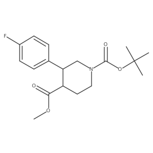 rel-1-(1,1-Dimethylethyl) 4-methyl (3R,4S)-3-(4-fluorophenyl)-1,4-piperidinedicarboxylate结构式