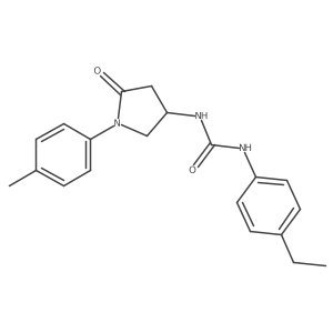 1-(4-Ethylphenyl)-3-(5-oxo-1-(p-tolyl)pyrrolidin-3-yl)urea结构式